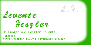 levente heszler business card